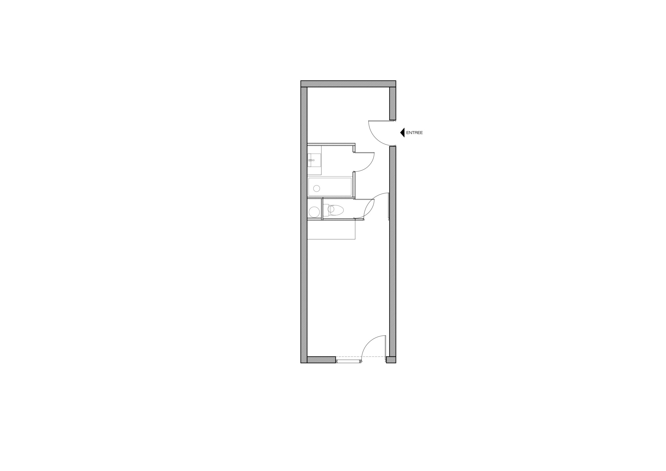 Projet Tatami - Plan rénovation studio Grenoble - Louise Garnier - architecte d'intérieur